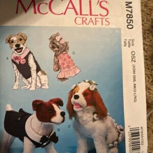 McCall’s Crafts Dog Costume Pattern